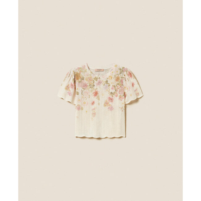 TWINSET trui - pastel bloemen - 261TT3221 - 13588 _ webshop
