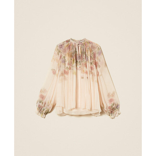 TWINSET bloes - pastel bloemen - 261TT2562 - 13588 _ webshop