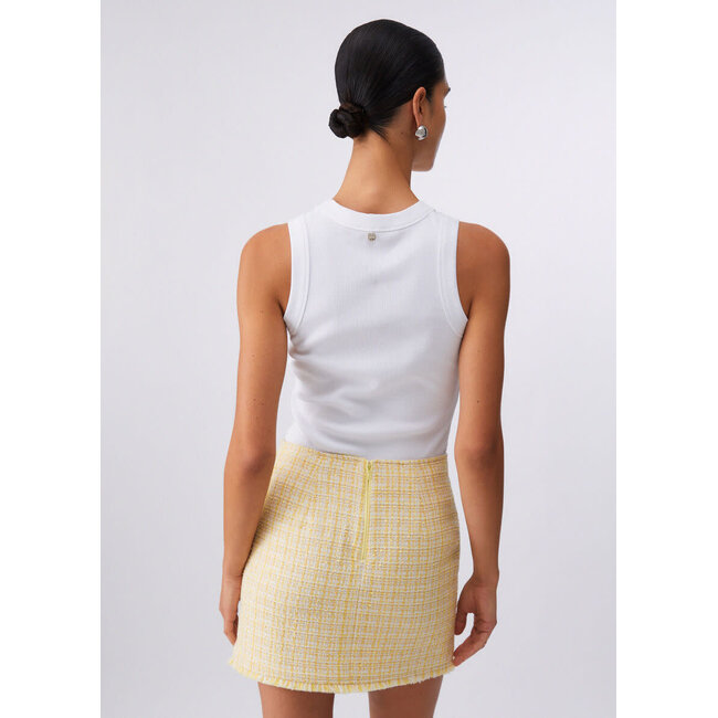 WA6490-J4822 - RIB WITH MOTIF - T-SHIRT - BLANA ROUND FLOW SEQ