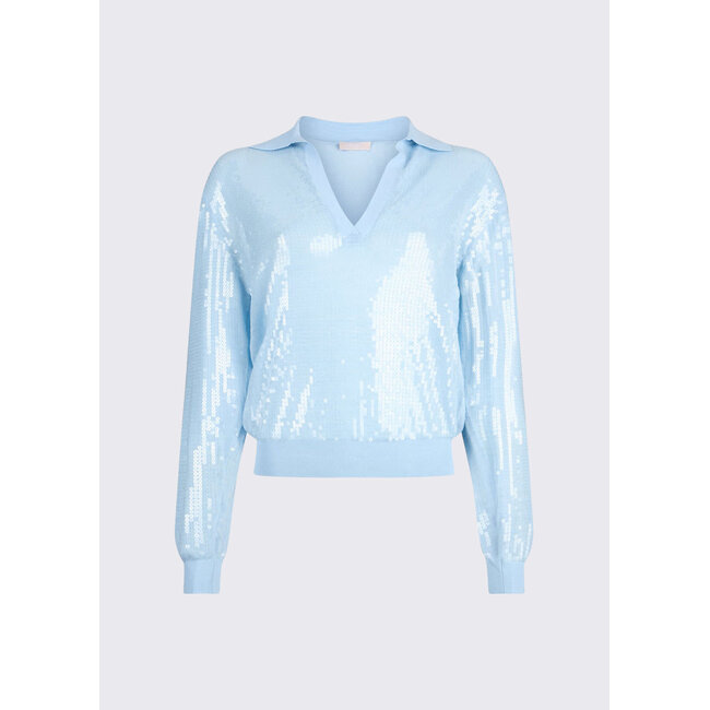 WA6218-MA68R - SHINY SEQUINS - SWEATER - BLUE BELL SEQUINS