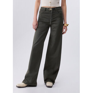 LIU JO WA6274-T9257 - B.UP RASO STR.PESANTE PPT - PANTS - DARK OLIVE
