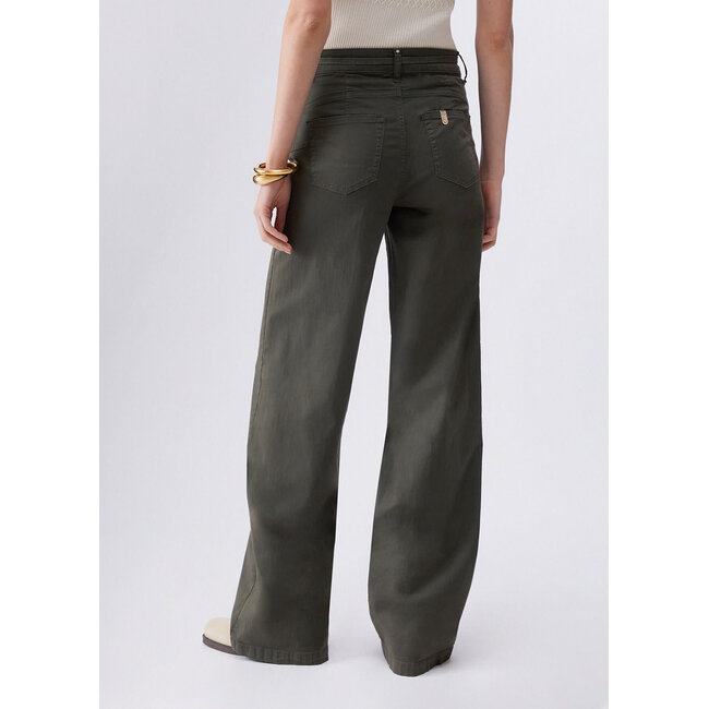 WA6274-T9257 - B.UP RASO STR.PESANTE PPT - PANTS - DARK OLIVE