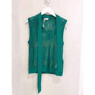 LIU JO WA6329-MS007 - SUMMER LACE - SWEATER - GREEN PALM