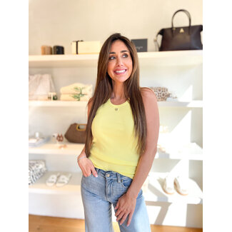 LIU JO WA6488-J4822 - RIB DYING - T-SHIRT - LEMON JUICE