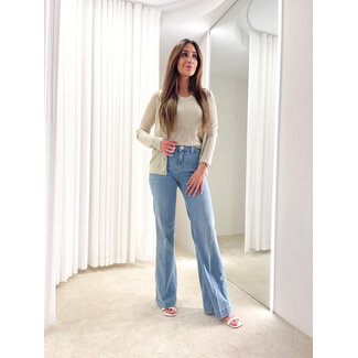 LIU JO WA6284-MS46J - LAME TWIST - SWEATER - LIGHT GOLD LUX