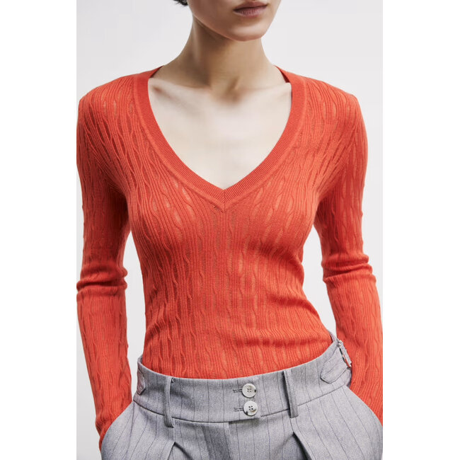 PATRIZIA PEPE trui - Deep Orange - 8K0367 R877 - R877 _webshop PATRIZIA PEPE