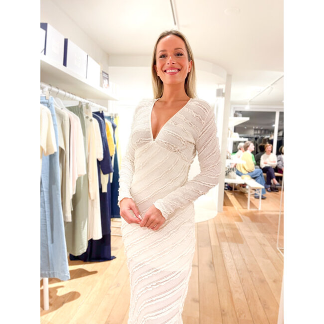 kleed beige lange mouw