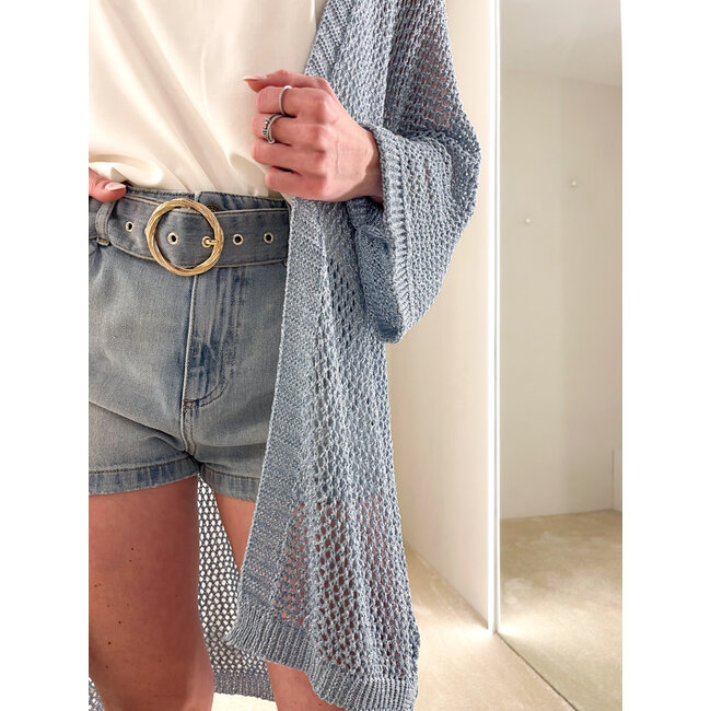 bikini kaftano lurex blauw