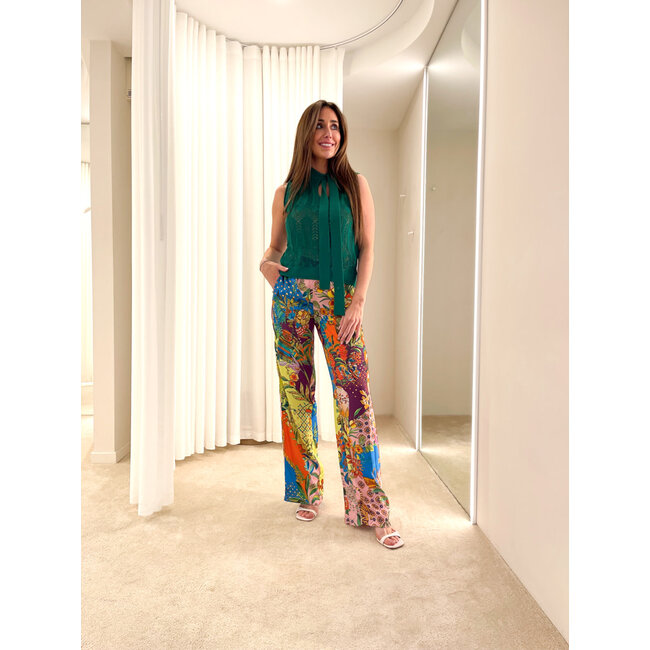 WA6484-T473A - STAMPA ALL OVER - PANTS - RAINBOW TIGER