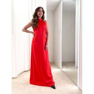 RINASCIMENTO Galajurk Koraalrood halter met open rug