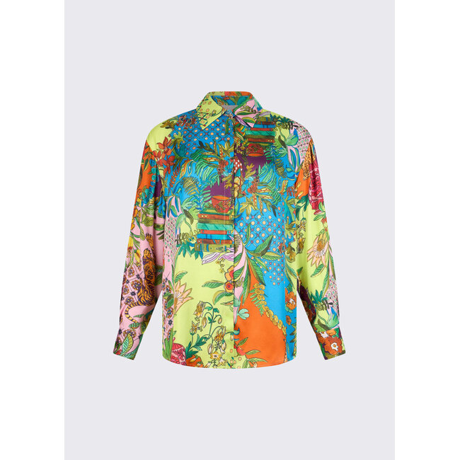 WA6485-T471A - STAMPA ALL OVER - BLOUSE - RAINBOW TIGER