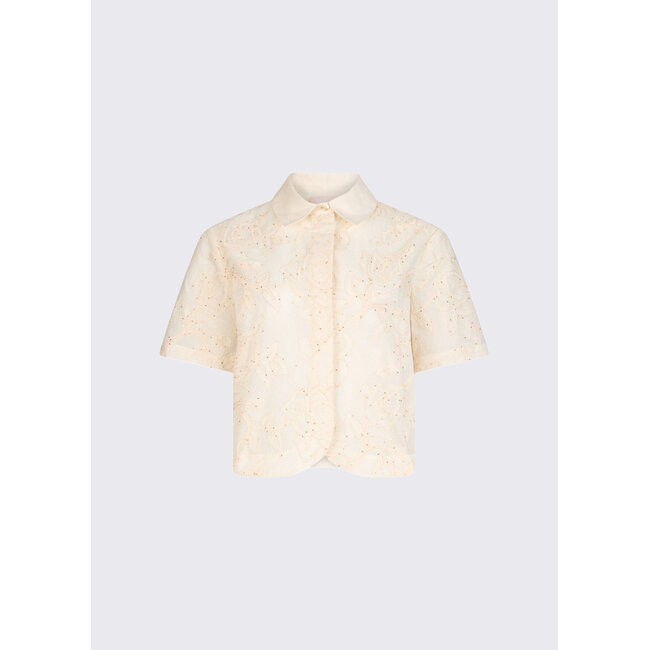 WA6508-T472A - MUSSOLA COTONE RIC.FIORI - BLOUSE - NATURAL FLOWER SEQUI