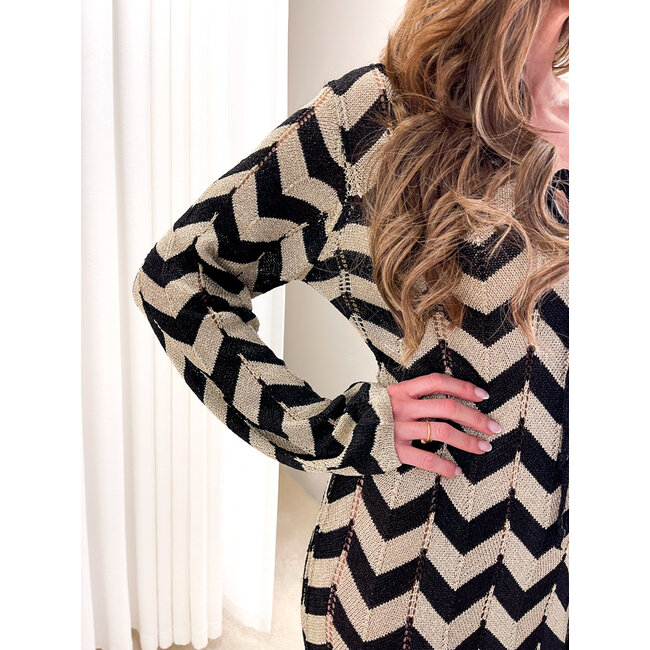 ST Tropez beach dress black gold