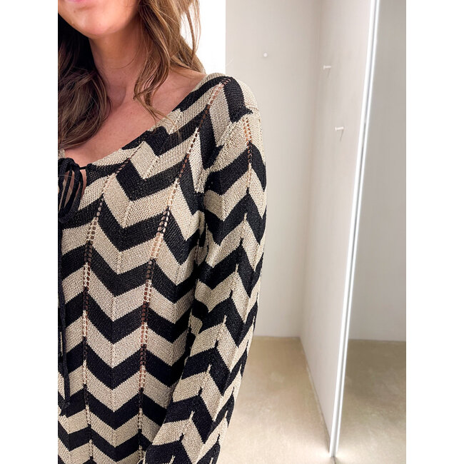 ST Tropez beach dress black gold