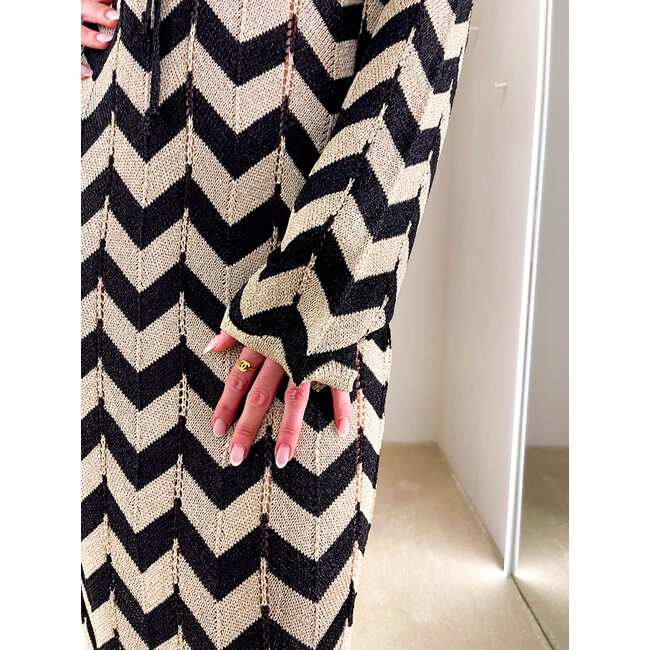 ST Tropez beach dress black gold