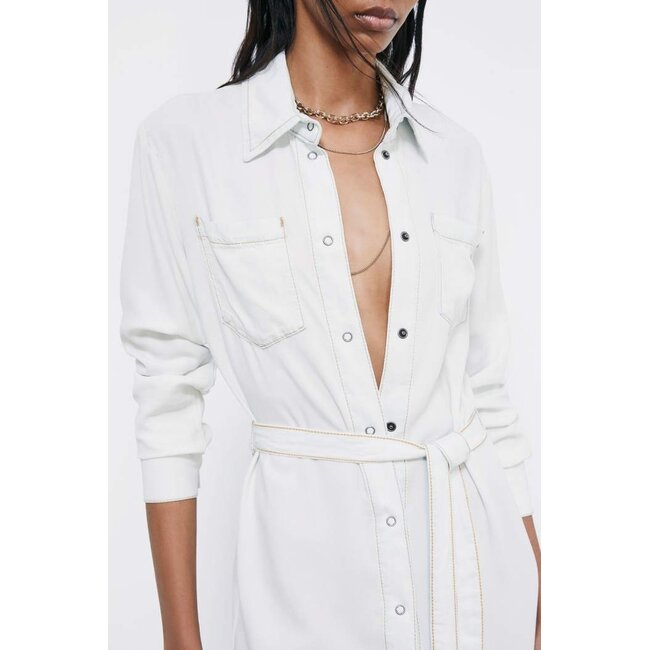 PATRIZIA PEPE kleedje - Super Bleach Tencel - 2A3014 CB20 - CB20 _webshop PATRIZIA PEPE