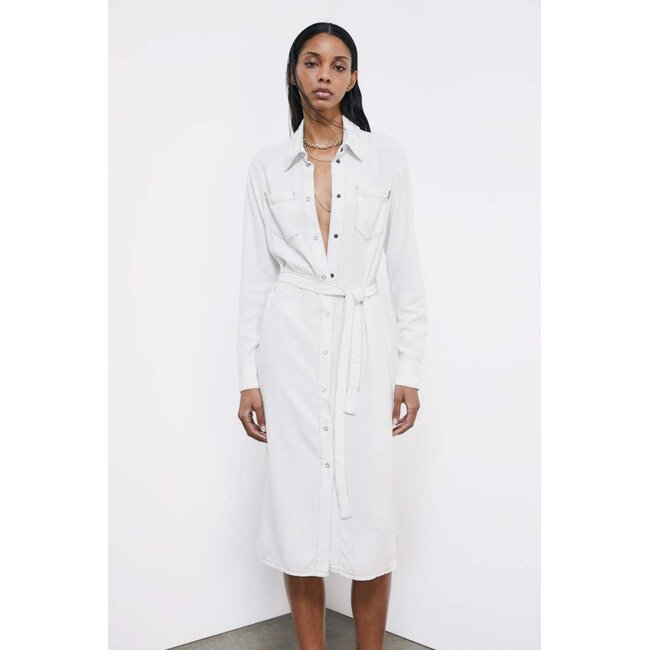PATRIZIA PEPE kleedje - Super Bleach Tencel - 2A3014 CB20 - CB20 _webshop PATRIZIA PEPE
