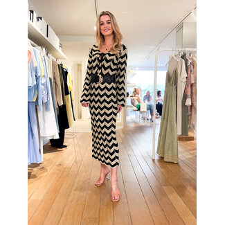 Selected by Kelly ST Tropez beach dress black gold ONE SIZE
