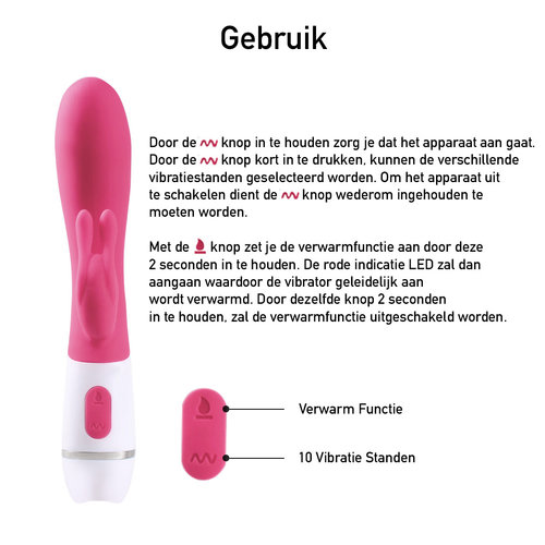 Easylove Verwarmde Bunny Gspot Vibrator