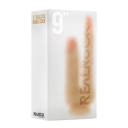 Zuignap Dubbele Dildo voor Anaal en Vaginaal Gebruik RealRock Zuignap Dubbele Dildo voor Anaal en Vaginaal Gebruik