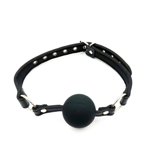 XXXcite Siliconen Ball Gag met Verstelbare Leren Riem