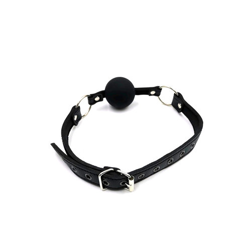 XXXcite Siliconen Ball Gag met Verstelbare Leren Riem