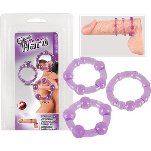 You2Toys Get Hard Cockringen Set 3 Stuks Geribbeld