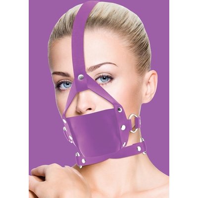 Lederen Mond Gag met Flap en Verticale Riem