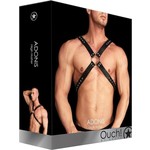 Ouch! Adonis Leren Halter Harnas voor Torso in Kruis Vorm