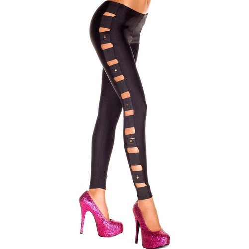 Music legs Opengewerkte Legging met Studs