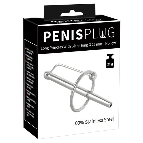 You2Toys Sextreme  Metalen Eikel Ring met Holle Penis Plug