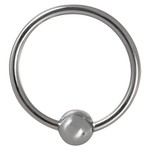 Fetish Collection Metalen Eikel Ring met Bal voor Extra Stimulatie
