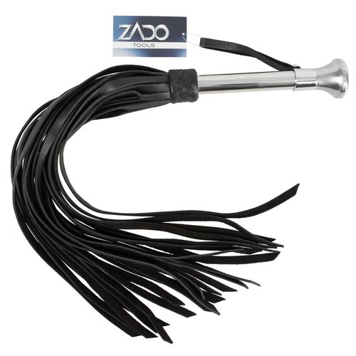 ZADO Leren Flogger Zweep met Stalen Handvat