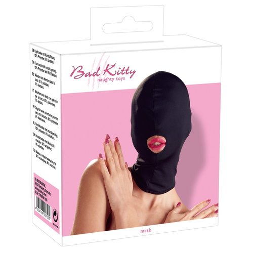 Bad Kitty Bondage Gezicht Masker met Mond Opening Elastisch