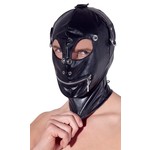 Fetish Collection Kunstleren Hoofdmasker met Optionele Openingen