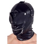 Fetish Collection Kunstleren Hoofdmasker met Optionele Openingen