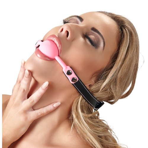 Bad Kitty Siliconen Ball Gag Knevel met Slot