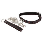 Bad Kitty Leren Collar Halsband met O-ring en Aanlijnriem