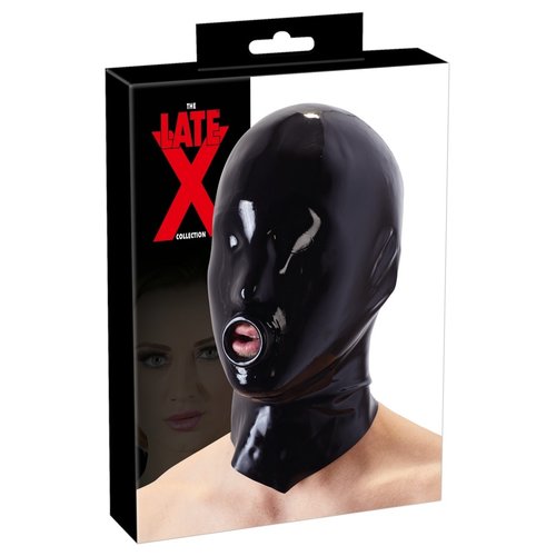 Late X Latex Hoofdmasker Strak Anatomisch Vormgeving Wetlook