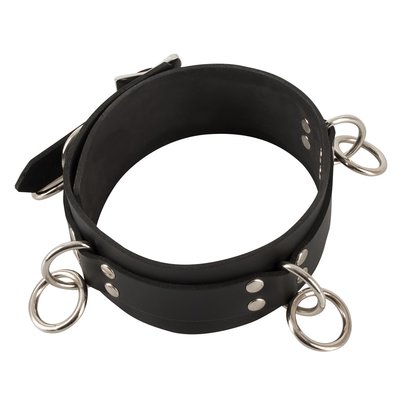 Latex Halsband met O-ringen Verstelbaar en Ruig