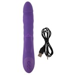 Sweet Smile Stotende Rabbit Vibrator met Roterende Schacht en Genopte Clitorale Arm