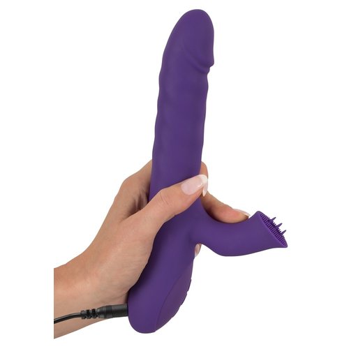 Sweet Smile Stotende Rabbit Vibrator met Roterende Schacht en Genopte Clitorale Arm