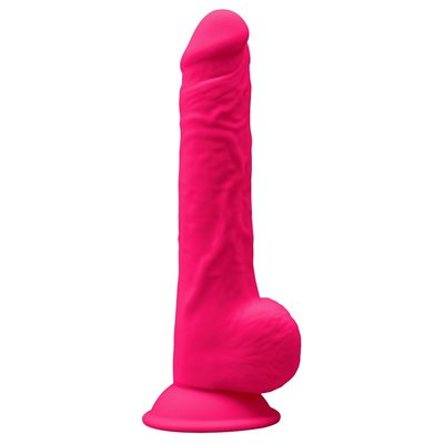 Premium Siliconen Zuignap Dildo met Balzak en Opvallende Kleur Large