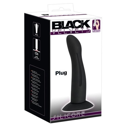 Black Velvets Siliconen Prostaat Plug Licht Gebogen Ontwerp