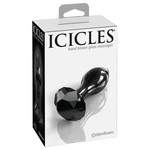 Icicles Glazen Buttplug met Diamanten Edelsteen