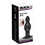 Black Velvets Buttplug met Stotende Vering en Zuignap