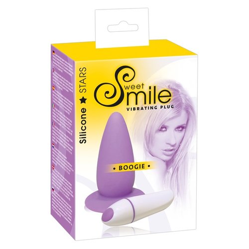 Sweet Smile Siliconen Vibro Plug met Conisch Ontwerp