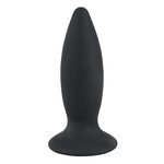 Black Velvets Siliconen Conische Anaal Plug met Vibratie Small