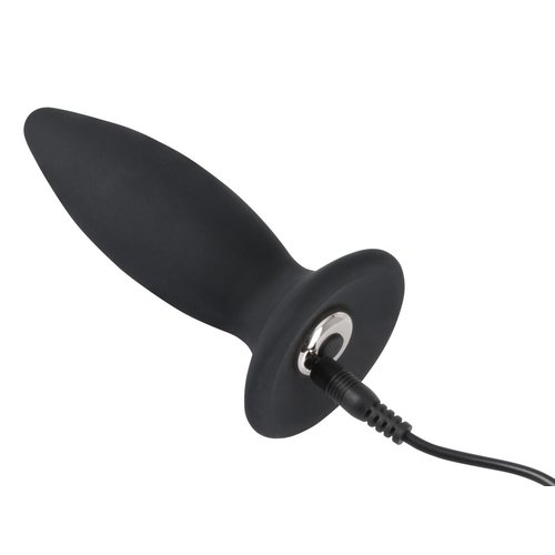 Black Velvets Siliconen Conische Anaal Plug met Vibratie Small