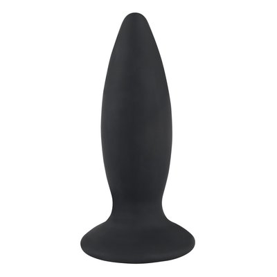 Black Velvets Siliconen Conische Anaal Plug met Vibratie Large Siliconen Conische Anaal Plug met Vibratie Large